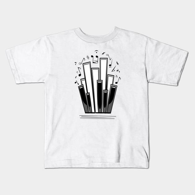 Piano Kids T-Shirt by lents